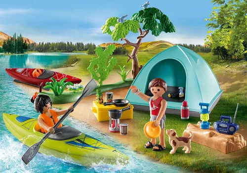 Vista 3 de Playmobil Acampada con kayaks
