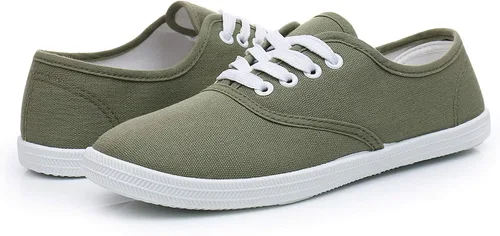 Vista 6 de VenusCelia - Tenis Rainbow de lona con agujetas, para mujer