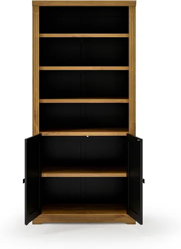 Vista 5 de Camaflexi Newport - Librería con puertas, acabado moca y negro Moka & Negro