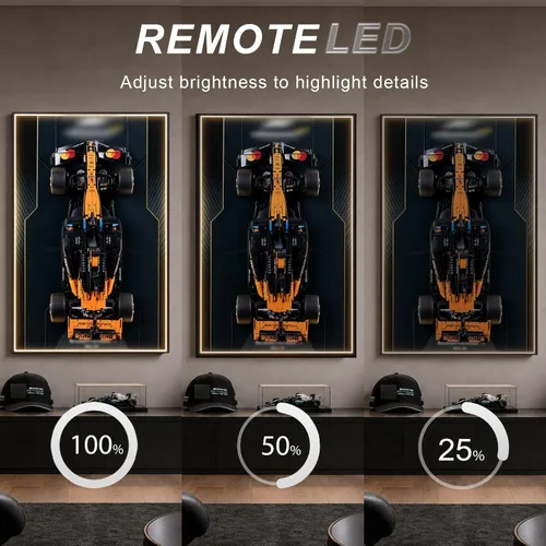 Vista 4 de Pantalla de pared con luz LED para Lego Technic 42228 McLaren MCL39 C