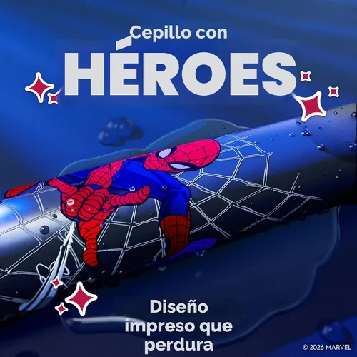 Vista 6 de Oral-B iO Kids Limitada Cepillo de dientes eléctrico recargable, Spiderman con 1 Cabezal de Cuidado Suave - Sensor Automático de Presión