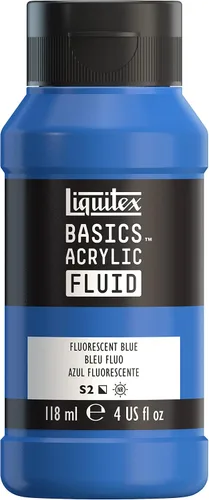 Vista 50 de Liquitex BASICS - Pintura acrílica fluida, botella de 4 onzas, tono permanente carmesí lizarina Super Versatile, Fine Art Pigments; Fluid