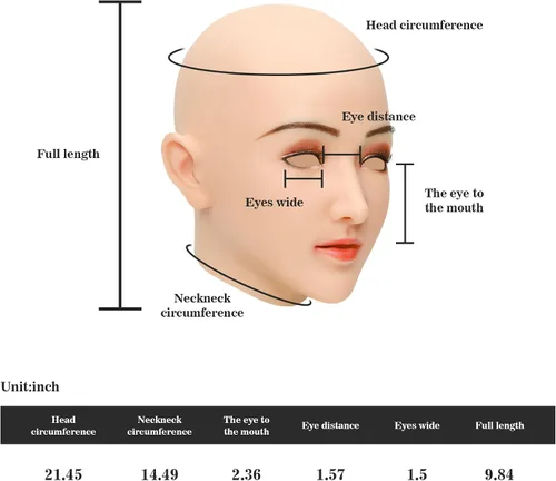 Vista 6 de Máscara femenina realista de silicona de alta elasticidad para cosplay, Halloween, sorpresa, crossdresser transgénero