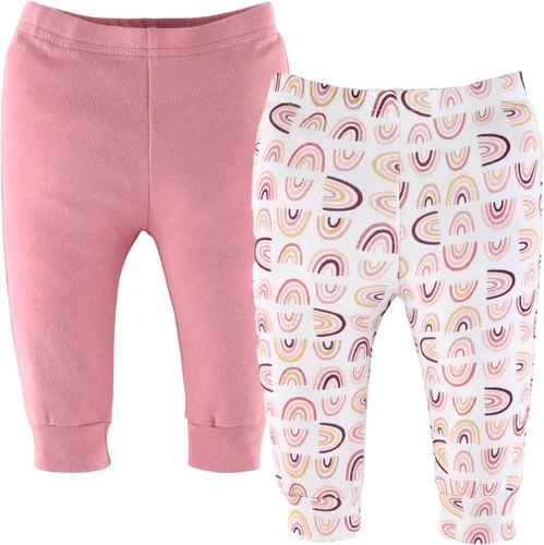Vista 6 de The Peanutshell 5 Pack Baby Girl Pants Set - 100% Cotton Toddler Pants, Sizes 0-24 Months - Rainbow Safari