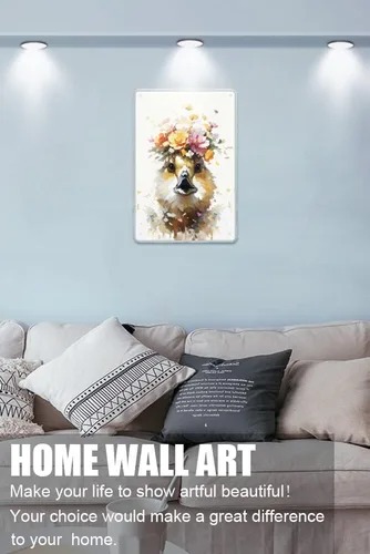Vista 2 de Zomyto Letrero de metal de pato para decoración de pared de animales, regalo para amantes de los patos, bonito arte de pared floral, decoración