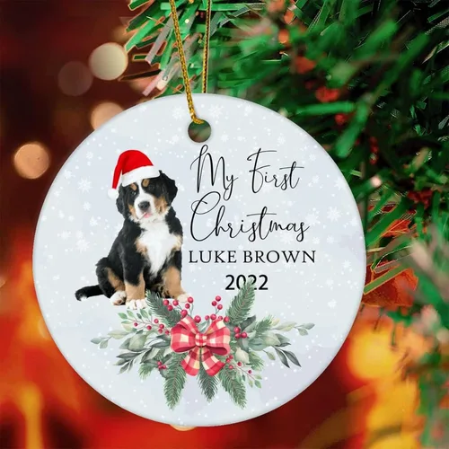 Vista 6 de 1st First Christmas Pet Ornament 2022 Dog Christmas Bauble Custom Ornament Dog Lover Gifts Personalised Dog Name Ornament English Cocker Spaniel Gift