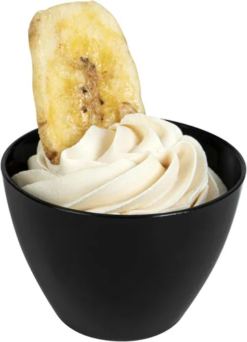 Vista 9 de Restaurantware - Mini cuencos de degustación de 2 onzas, 100 cuencos redondos- Desechables, resistentes, cuencos de postre de plástico negro