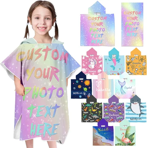 Vista 34 de Toallas de playa personalizadas para niños, toallas de playa personalizadas con nombres, regalos personalizados para niños pequeños, niñas