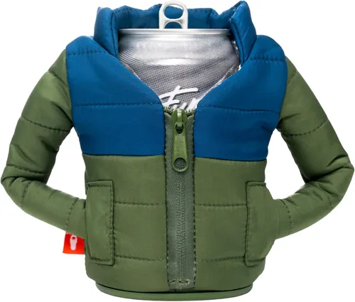 Vista 13 de Puffin - The Puffy Jacket - Enfriador de latas aislado de 12 oz I Botella de cerveza y soda aislante, mantiene las bebidas y bebidas frías - Negro