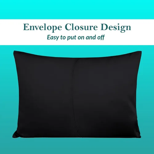 Vista 5 de Juego de 2 fundas de almohada de viaje de 12 x 16 con cierre de sobre, funda de almohada para niños pequeños, 600 hilos, 100% algodón egipcio suave