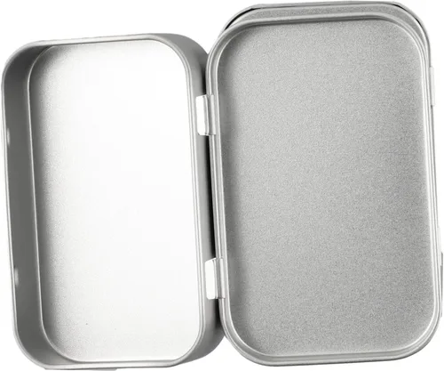 Vista 5 de Tin-Plated Steel Storage Boxes with Hinged Lids, Rectangular Metal Containers for Lip Balm, Candles, Cosmetics, Herbs, Nail Art, and Travel