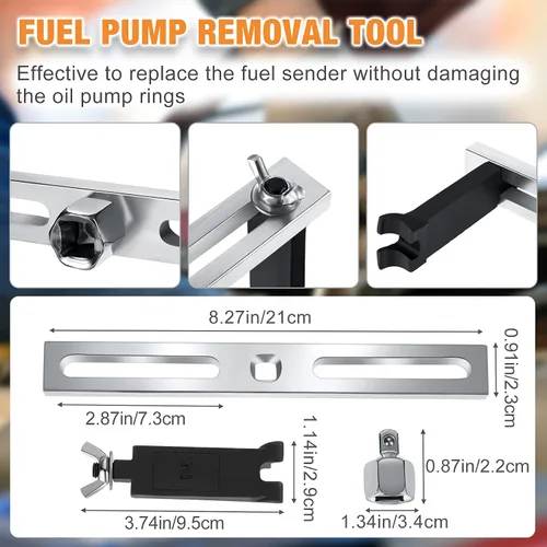 Vista 3 de Frienda 3 piezas universal de extracción de bomba de combustible herramientas de extracción de bomba de combustible ajustable módulo de anillo llave