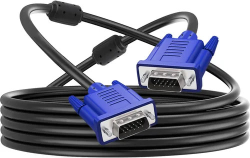 Vista 14 de Cable de monitor VGA a VGA HD15 macho a macho para TV computadora proyector (1.5 pies)