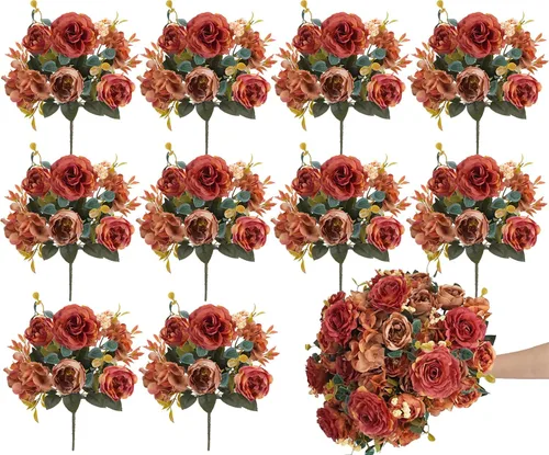 Vista 10 de Flores artificiales, 220 unidades, flores artificiales de aliento de bebé, flores artificiales de aliento de bebé, flores artificiales a granel
