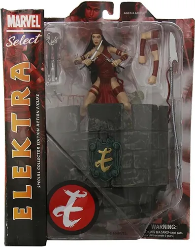 Vista 7 de Diamond Select Toys Marvel Select Elektra Figura de acción, 5 pulgadas