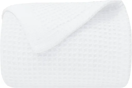 Vista 10 de Manta de cama de gofres, 100% algodón, suave, ligera, transpirable, manta térmica para todas las estaciones, tamaño matrimonial, gris oscuro