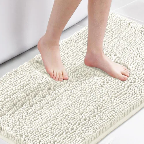 Vista 32 de H.VERSAILTEX Alfombra de Baño Alfombra de Baño Alfombras de Baño para Baño Antideslizante Alfombras de Baño Extra Gruesa de Chenilla Alfombra 17" x