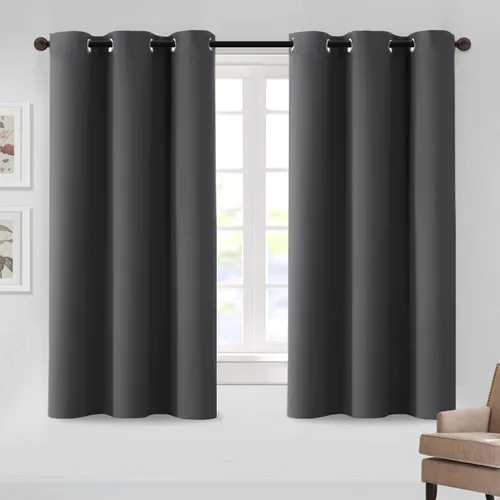 Vista 31 de MeilleMaison Cortinas opacas para dormitorio, con aislamiento térmico, oscurecimiento de habitación, cortinas insonorizadas para ventana, cortinas