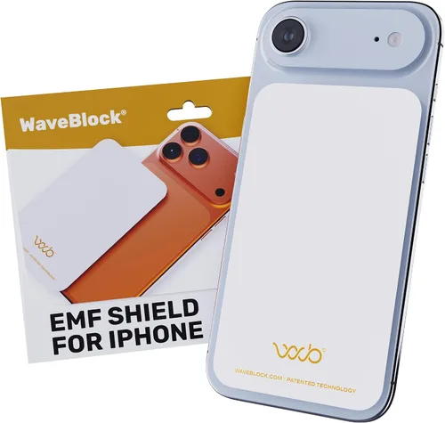 Vista 15 de WAVEBLOCK Bloqueador de EMF para Celular - Hecho para iPhone 11 - La única pegatina 5G-Shield patentada, respaldada científicamente y probada