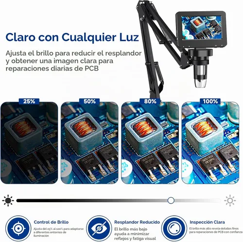 Vista 7 de 4.3 Inch Digital Soldering Microscope with C-Clamp