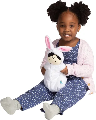 Vista 5 de Juguetes Manhattan muñeca bebé y saco para dormir con capucha para acurrucarse, Bunny