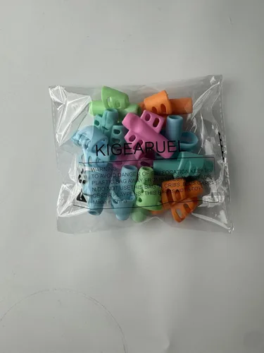 Vista 8 de KIGEAPUEL 20 piezas de empuñaduras para lápices para niños, entrenamiento ergonómico de la escritura, soporte para lápices, herramienta de escritura
