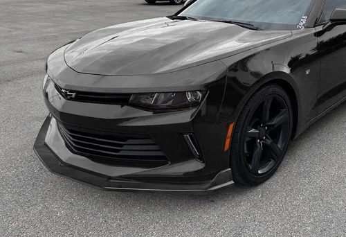 Vista 4 de Borde de parachoques delantero compatible con Chevy Camaro LT LS SS 2016-2018, alerón de parachoques delantero, kit de cuerpo de barbilla de aire