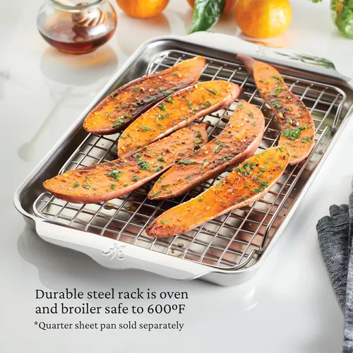 Vista 5 de Hestan Provisions OvenBond - Estante de refrigeración de acero inoxidable de 9 x 12.5 pulgadas (paquete de 2)