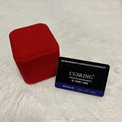 Vista 7 de CGSRING Anillo de compromiso de moissanita de corte ovalado de 1.5 quilates con halo oculto para mujer