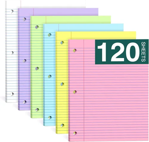 Vista 14 de Note Pads 8 X 10.5 Loose Leaf Paper, 200 Sheets, 3 Hole Punched Lined Paper, College Ruled 8 X 10.5 Notebooks, 10-1/2" X 8 Binder Writing Pads