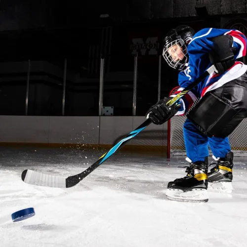 Vista 5 de TronX Blue Mite - Discos de hockey sobre hielo Paquetes de 6 y 12 Blue Mite Youth - Pucks oficiales de hockey sobre hielo de 4 onzas