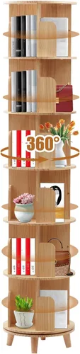 Vista 10 de Estantería giratoria de 1 nivel con 360 niveles para almacenamiento de pie para niños, organizador multifuncional, estantería giratoria, estantería