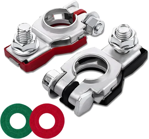 Vista 10 de 2PCS conector terminal de batería, plata