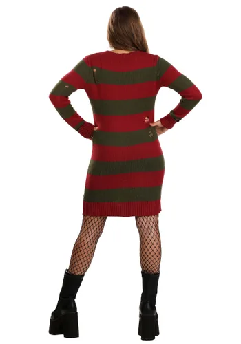 Vista 3 de Vestido suéter femenino Distressed Nightmare on Elm Street Multicolor