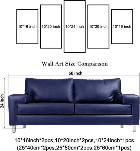 Vista 5 de Wieco Art Lienzo Giclée Impresiones de Arte de Pared Otoño Amor por Pinturas al óleo Reproducción para Dormitorio Cocina Decoración del Hogar
