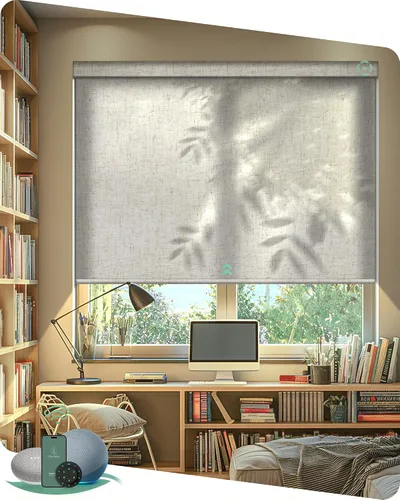 Vista 23 de Muestras de tela multicolor de persianas motorizadas Yoolax Light Filtering, Room Darkening, Sheer, Multicolor Fabric Swatches, Preview