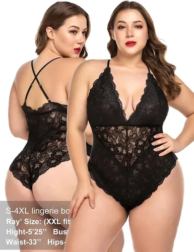 Vista 6 de Avidlove Lencería sexy de encaje para mujer, falda de patinadora plisada y falda básica casual de cintura alta con volantes acampanados, mini faldas