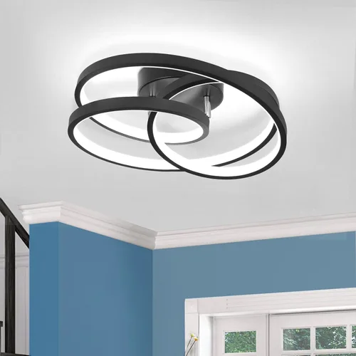 Vista 10 de Lámparas de Techo LED, 36W Lámpara de Techo LED Moderna de Montaje al Ras, Blanco Frío 6000K Luces de Techo Cercanas al Techo para Pasillo