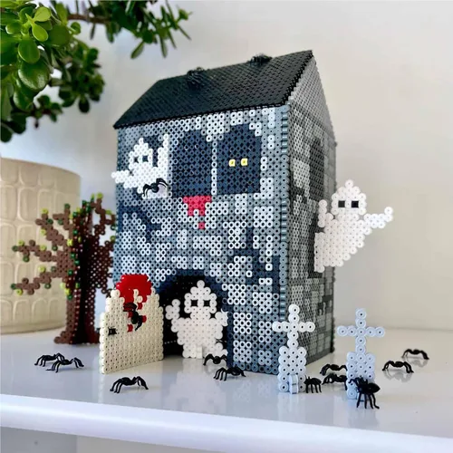 Vista 6 de Fuse Beads - 2000 cuentas de hierro fundido negro de 0.197 in, compatibles con Perler y Hama