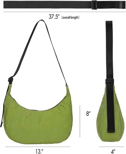 Vista 6 de FASTFAIRY Bolso bandolera Bolso de hombro 2 en 1 Bolso de nailon Crescent