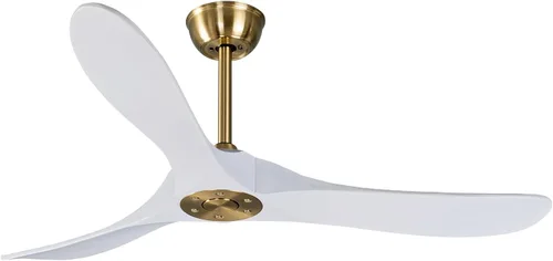 Vista 34 de Bigzone - Ventilador de techo negro para interiores y exteriores de 52 pulgadas sin luces con control remoto, motor DC eficiente energéticamente