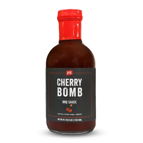 Vista 8 de PS Seasoning Salsa barbacoa picante dulce paquete de 3 – Peach Buzz, Cherry Bomb, y Notorious PIG Gourmet Barbecue Sauce Set para asar a
