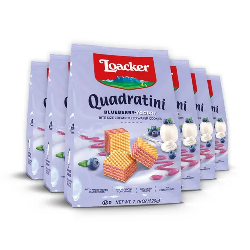 Vista 12 de Loacker Quadratini - Obleas de yogur de arándano de tamaño pequeño