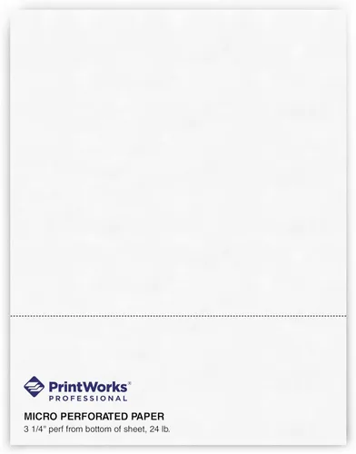 Vista 20 de PrintWorks Papel perforado profesional de media hoja de 8.5 x 11 pulgadas, perfecto para W-2, 1099 y uso de declaraciones, fabricado en los Estados