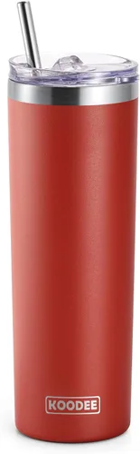 Vista 32 de koodee Vaso Tumbler Delgado de Acero Inoxidable de 20 oz con Aislamiento de Doble Pared, Vaso Tumbler Delgado para Agua para Café, Té (Azul Bebé)