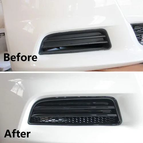 Vista 2 de Crosselec Parachoques delantero de panal niebla lámpara cubierta Tirm para Dodge Charger 2015 2016 2017 2018 2019 2020 2021 SXT