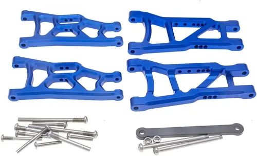 Vista 4 de Suspensión delantera y trasera de aluminio brazos A y barra de lazo para 1/10 Traxxas Slash 2WD RC Car Upgrade Parts Hop Ups, reemplazo de 2555 3631