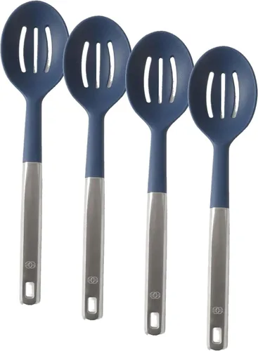 Vista 13 de Calphalon Cuchara de cocina Prime, cuchara de cocina con cabeza de silicona y mango de acero inoxidable, resistente al calor, cuchara antiadherente