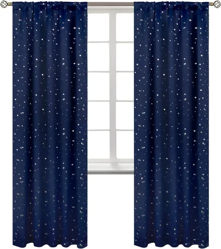 Vista 14 de BGment - Cortinas opacas para niños de 84 pulgadas de largo para dormitorio, cortinas con bolsillo para barra para oscurecer la habitación, cortinas