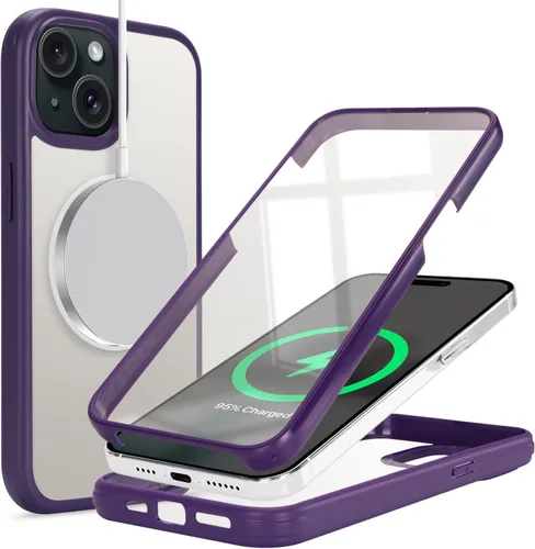 Vista 15 de Funda para iPhone 8 Plus con protector de pantalla, compatible con Magsafe, para iPhone 7 Plus, protector de pantalla integrado, funda delgada